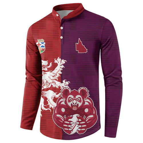 Custom British Lions Brumbies Button Sweatshirt Unique Style - Aussie Hoodie