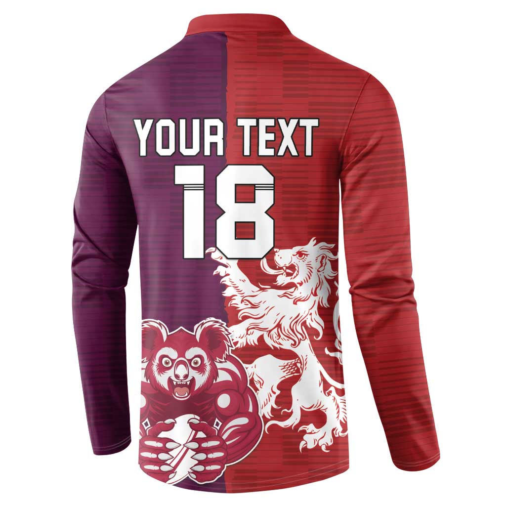 Custom British Lions Brumbies Button Sweatshirt Unique Style - Aussie Hoodie