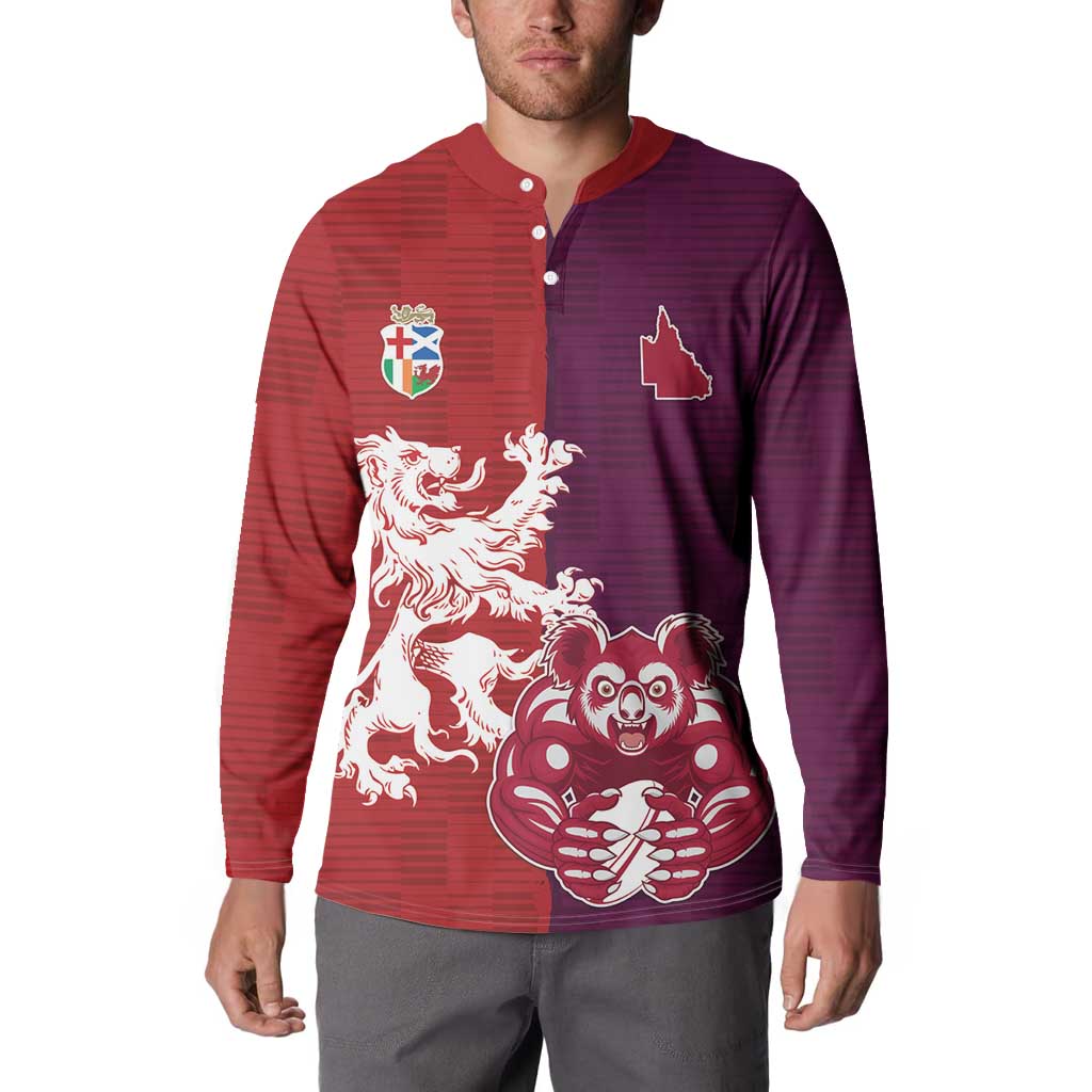 Custom British Lions Brumbies Button Sweatshirt Unique Style - Aussie Hoodie