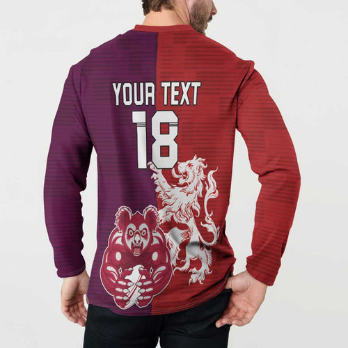 Custom British Lions Brumbies Button Sweatshirt Unique Style - Aussie Hoodie