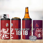 Custom British Lions Brumbies 4 in 1 Can Cooler Tumbler Unique Style - Aussie Hoodie