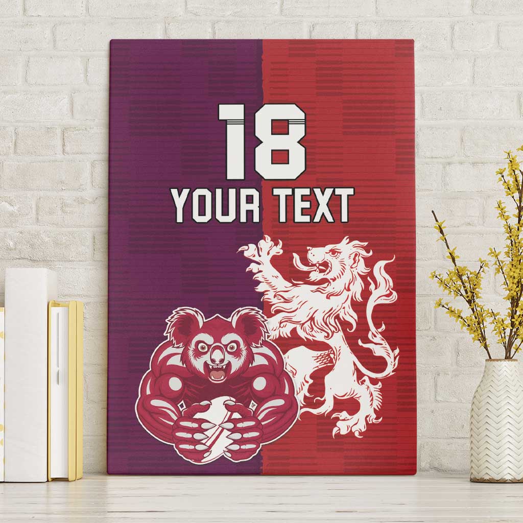 Custom British Lions Brumbies Canvas Wall Art Unique Style - Aussie Hoodie