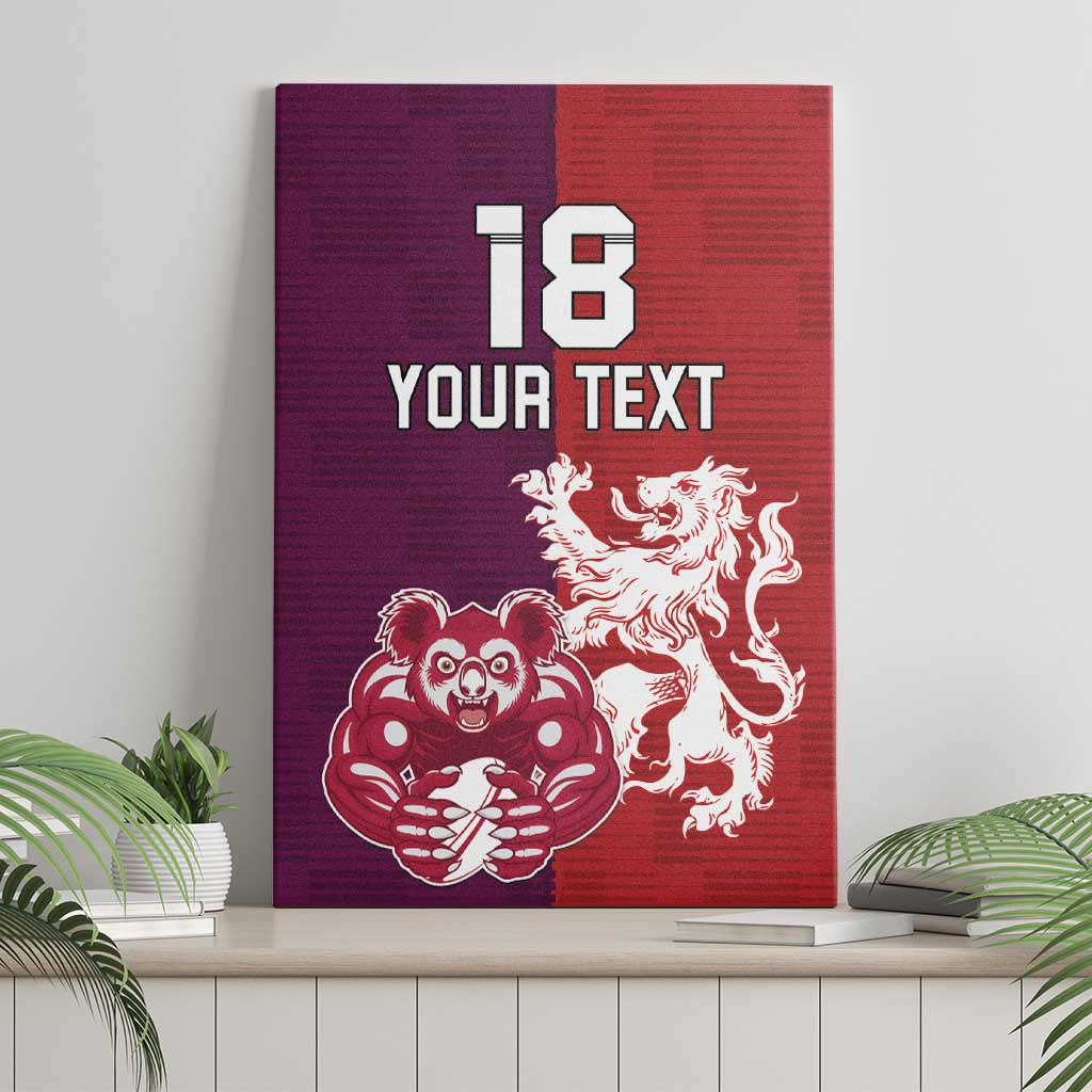 Custom British Lions Brumbies Canvas Wall Art Unique Style - Aussie Hoodie