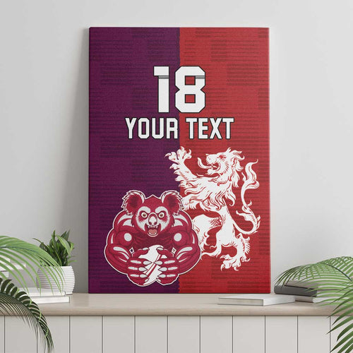 Custom British Lions Brumbies Canvas Wall Art Unique Style - Aussie Hoodie