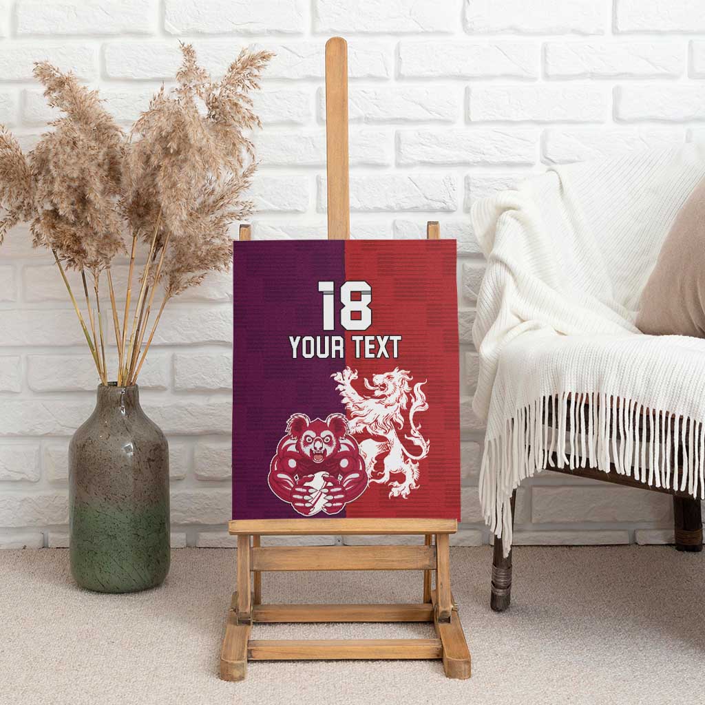 Custom British Lions Brumbies Canvas Wall Art Unique Style - Aussie Hoodie