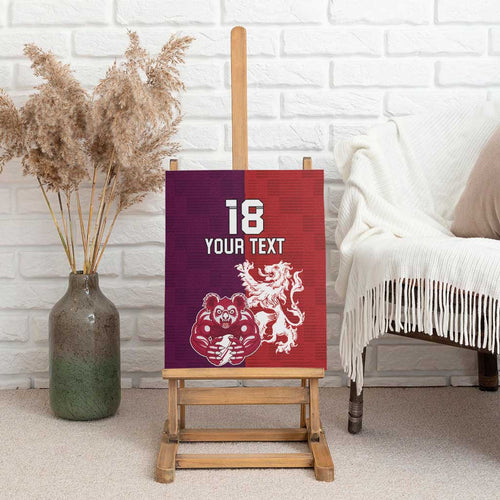 Custom British Lions Brumbies Canvas Wall Art Unique Style - Aussie Hoodie