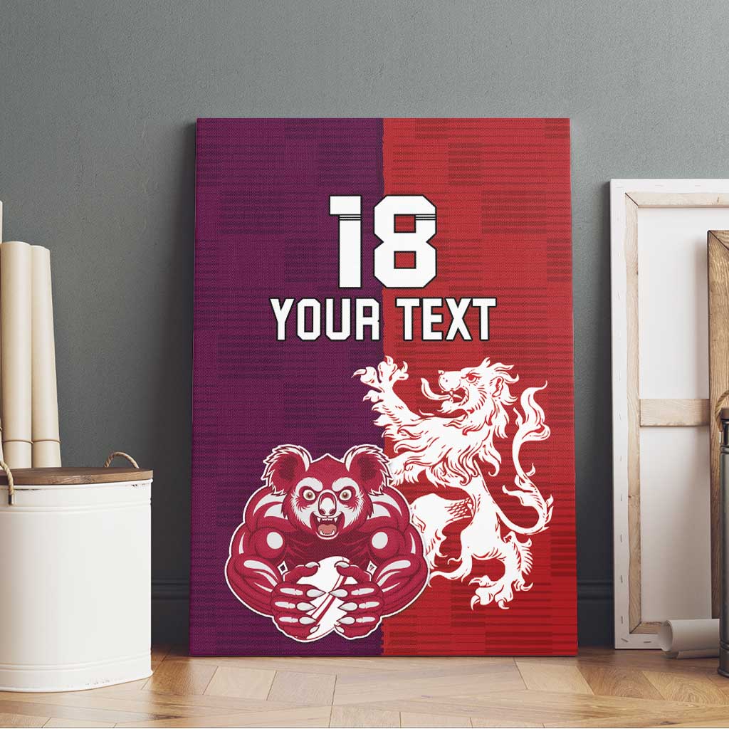 Custom British Lions Brumbies Canvas Wall Art Unique Style - Aussie Hoodie