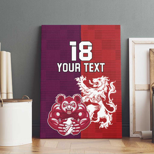Custom British Lions Brumbies Canvas Wall Art Unique Style - Aussie Hoodie