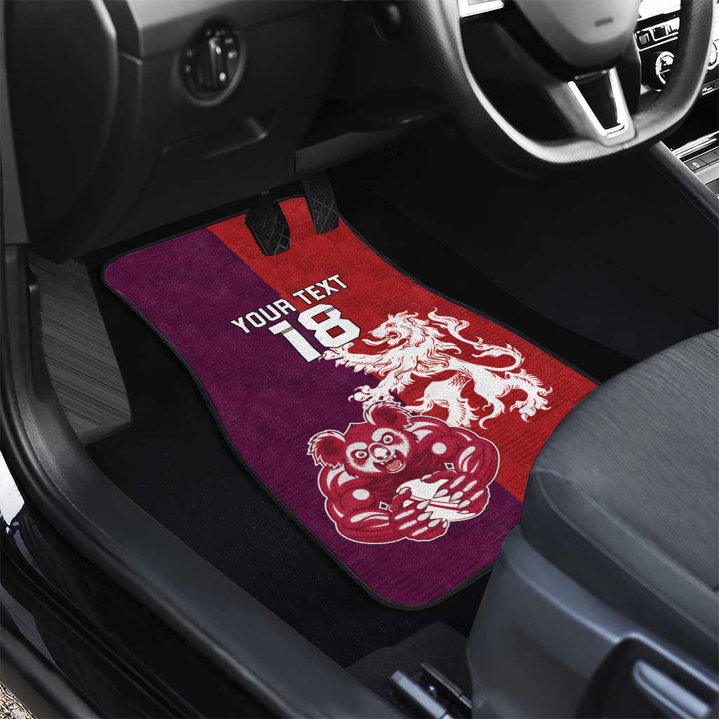 Custom British Lions Brumbies Car Mats Unique Style - Aussie Hoodie