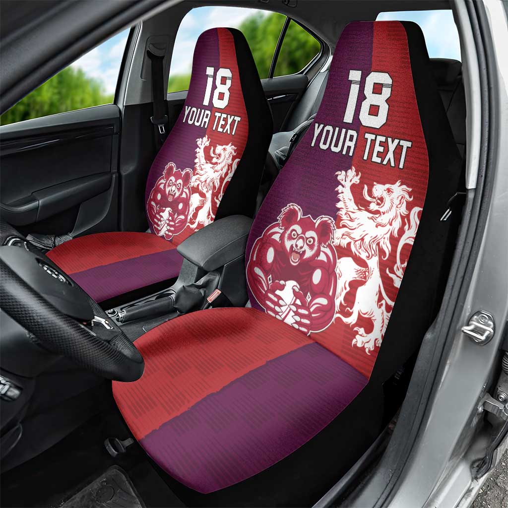 Custom British Lions Brumbies Car Seat Cover Unique Style - Aussie Hoodie
