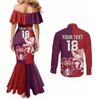 Custom British Lions Brumbies Couples Matching Mermaid Dress and Long Sleeve Button Shirt Unique Style - Aussie Hoodie