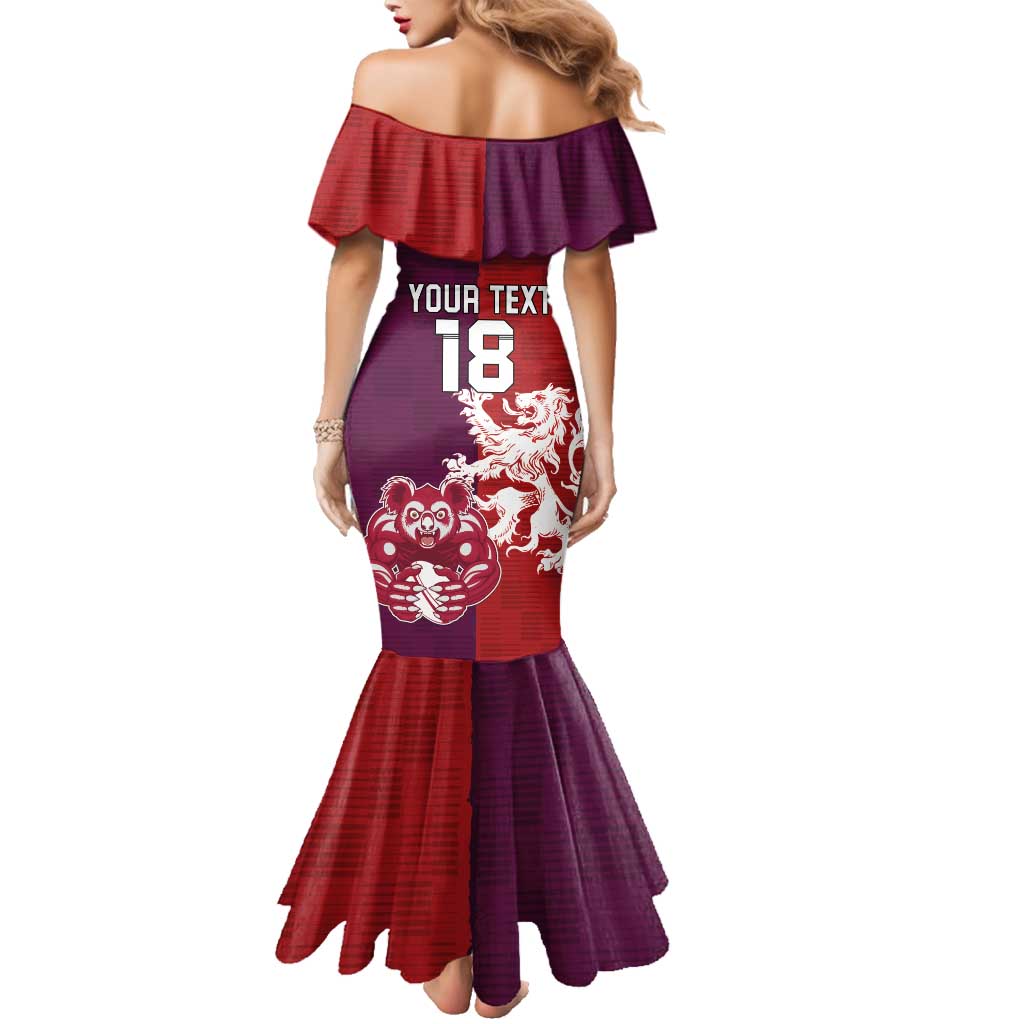 Custom British Lions Brumbies Family Matching Mermaid Dress and Hawaiian Shirt Unique Style - Aussie Hoodie
