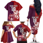 Custom British Lions Brumbies Family Matching Off The Shoulder Long Sleeve Dress and Hawaiian Shirt Unique Style - Aussie Hoodie