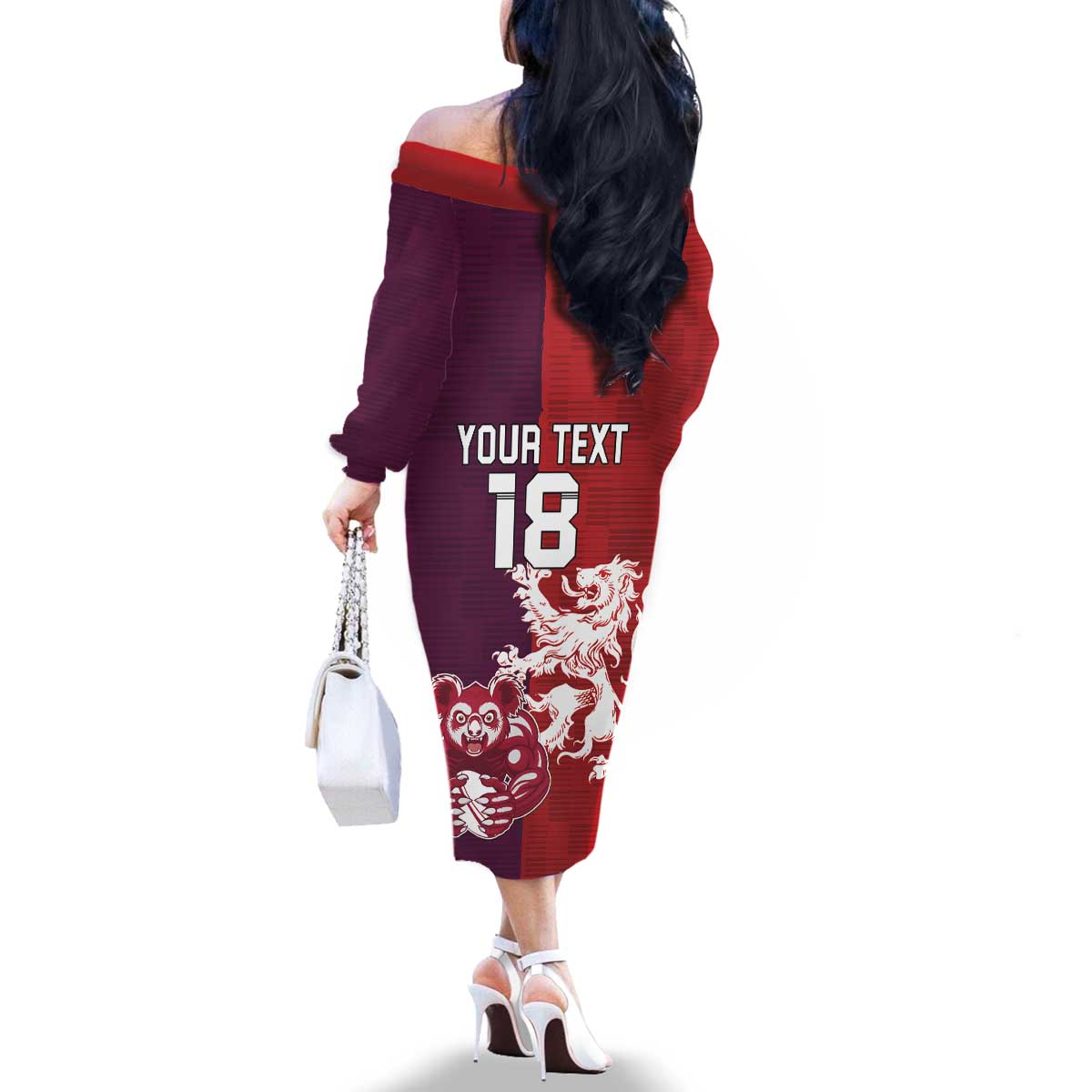 Custom British Lions Brumbies Family Matching Off The Shoulder Long Sleeve Dress and Hawaiian Shirt Unique Style - Aussie Hoodie