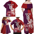Custom British Lions Brumbies Family Matching Off Shoulder Maxi Dress and Hawaiian Shirt Unique Style - Aussie Hoodie