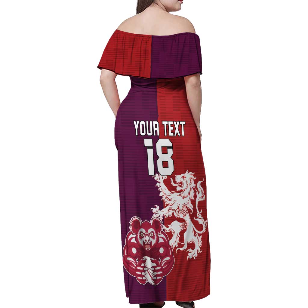 Custom British Lions Brumbies Family Matching Off Shoulder Maxi Dress and Hawaiian Shirt Unique Style - Aussie Hoodie