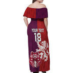 Custom British Lions Brumbies Family Matching Off Shoulder Maxi Dress and Hawaiian Shirt Unique Style - Aussie Hoodie