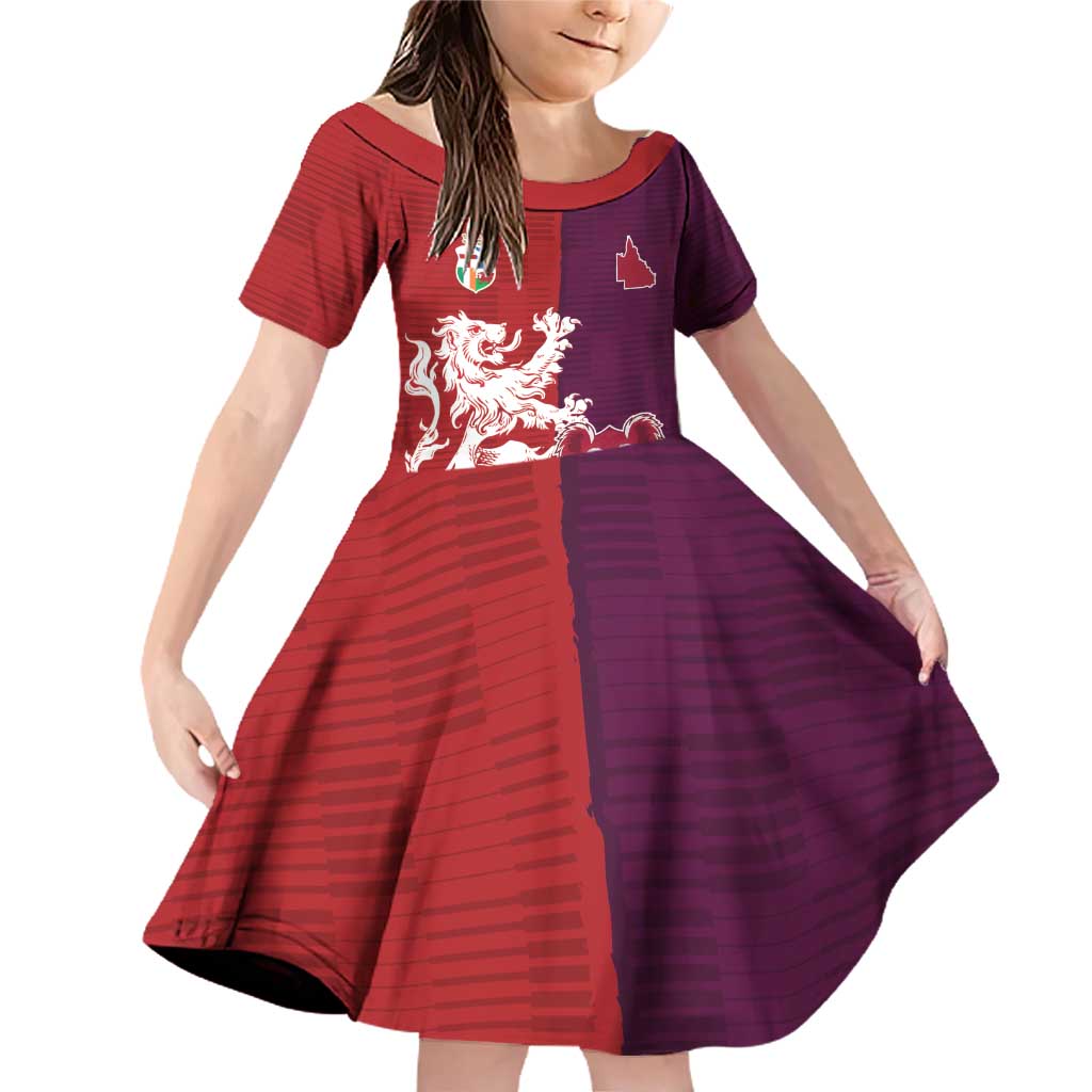 Custom British Lions Brumbies Family Matching Off Shoulder Short Dress and Hawaiian Shirt Unique Style - Aussie Hoodie