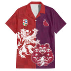 Custom British Lions Brumbies Family Matching Short Sleeve Bodycon Dress and Hawaiian Shirt Unique Style - Aussie Hoodie
