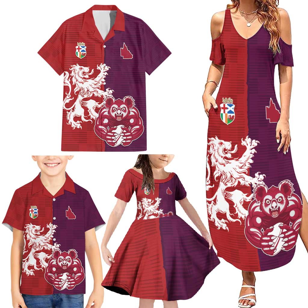 Custom British Lions Brumbies Family Matching Summer Maxi Dress and Hawaiian Shirt Unique Style - Aussie Hoodie