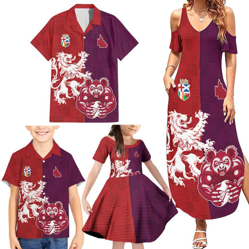 Custom British Lions Brumbies Family Matching Summer Maxi Dress and Hawaiian Shirt Unique Style - Aussie Hoodie