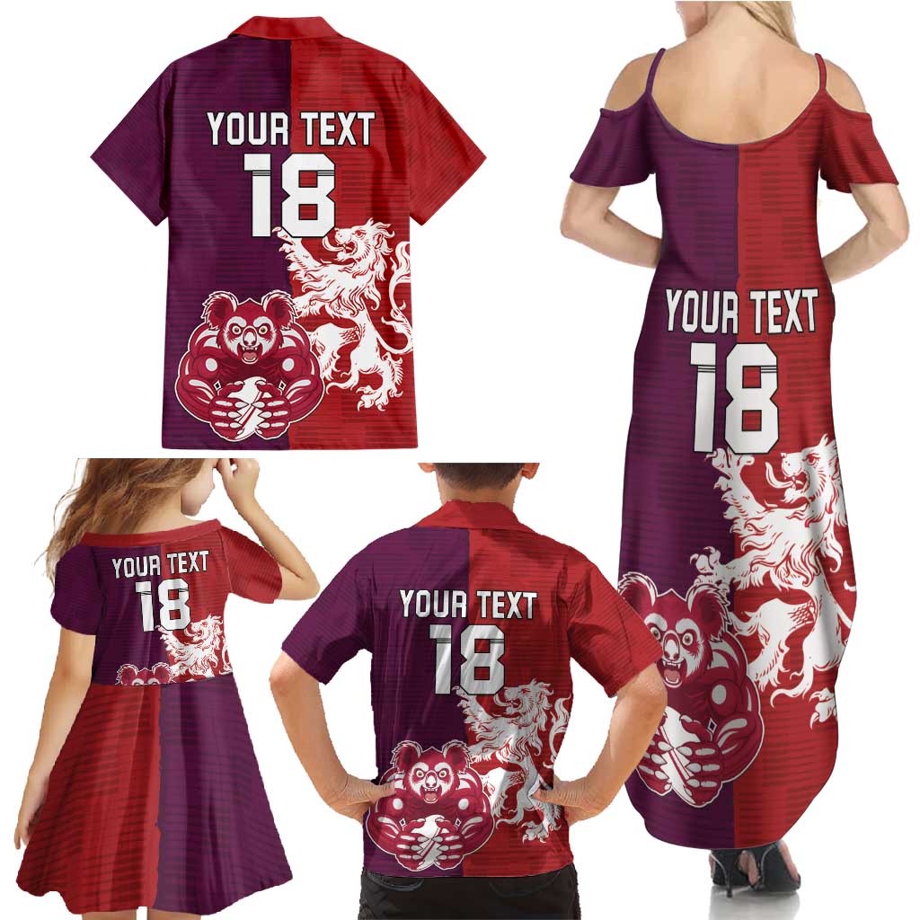 Custom British Lions Brumbies Family Matching Summer Maxi Dress and Hawaiian Shirt Unique Style - Aussie Hoodie