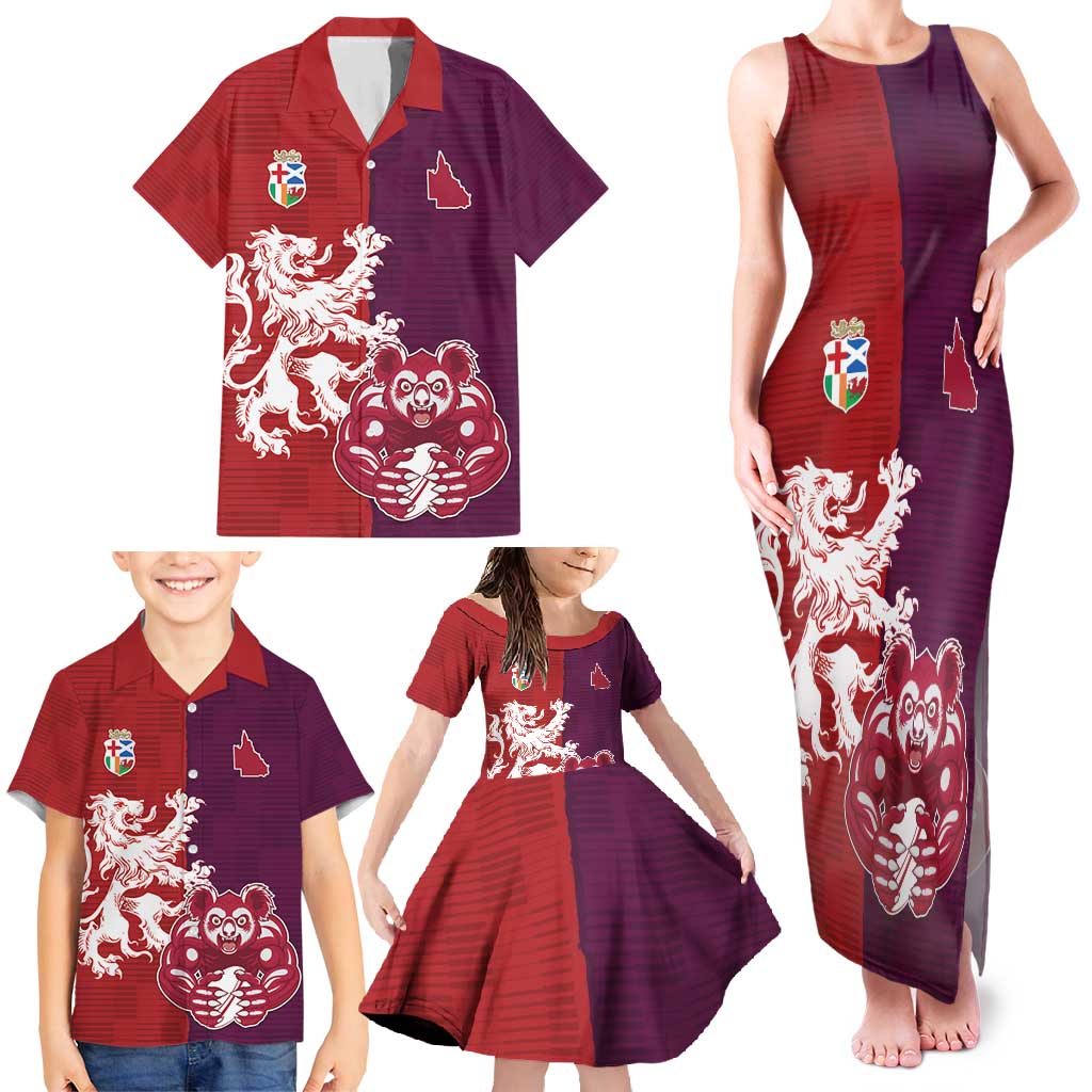 Custom British Lions Brumbies Family Matching Tank Maxi Dress and Hawaiian Shirt Unique Style - Aussie Hoodie