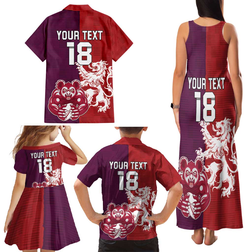 Custom British Lions Brumbies Family Matching Tank Maxi Dress and Hawaiian Shirt Unique Style - Aussie Hoodie