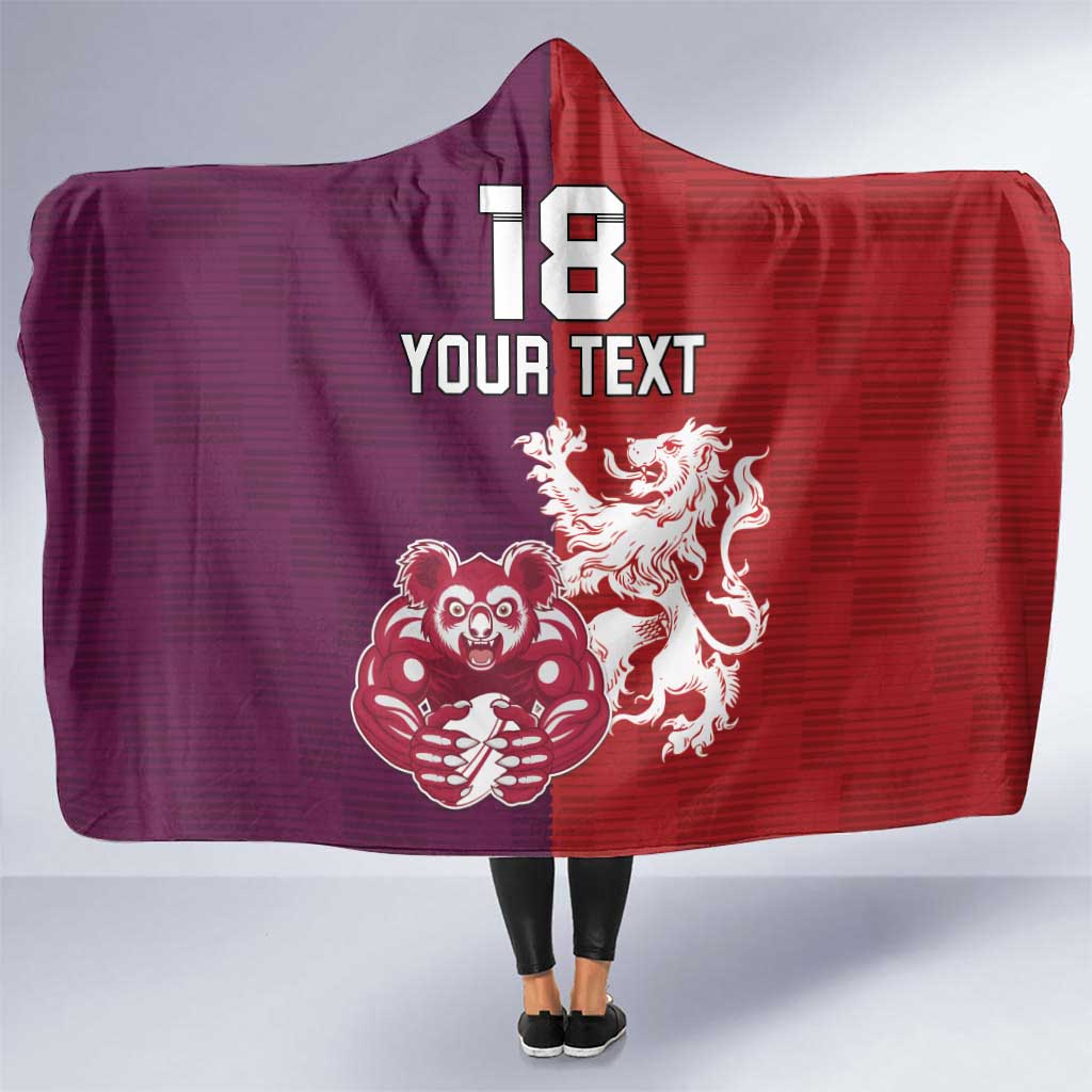 Custom British Lions Brumbies Hooded Blanket Unique Style - Aussie Hoodie
