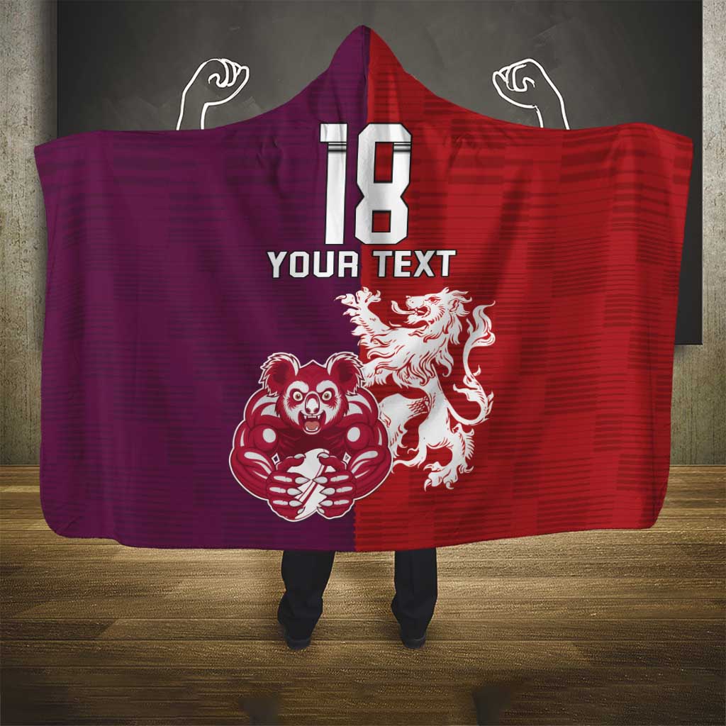 Custom British Lions Brumbies Hooded Blanket Unique Style - Aussie Hoodie