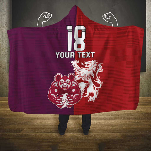Custom British Lions Brumbies Hooded Blanket Unique Style - Aussie Hoodie