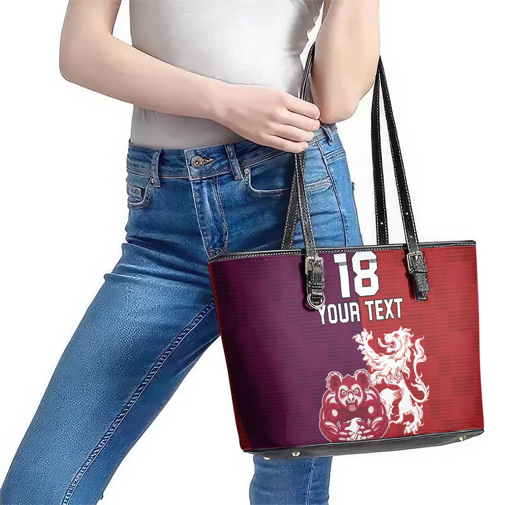 Custom British Lions Brumbies Leather Tote Bag Unique Style - Aussie Hoodie