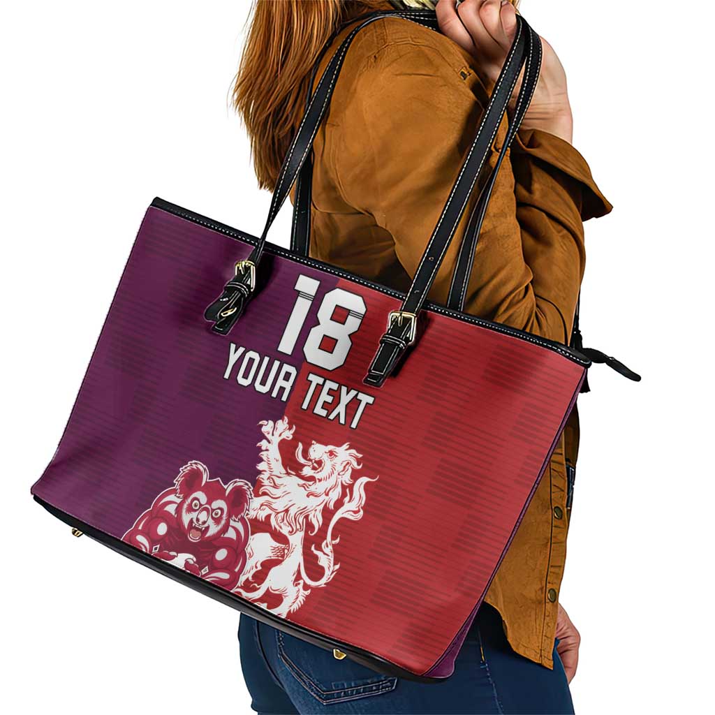 Custom British Lions Brumbies Leather Tote Bag Unique Style - Aussie Hoodie