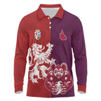 Custom British Lions Brumbies Long Sleeve Polo Shirt Unique Style - Aussie Hoodie