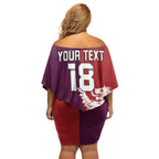 Custom British Lions Brumbies Off Shoulder Short Dress Unique Style - Aussie Hoodie