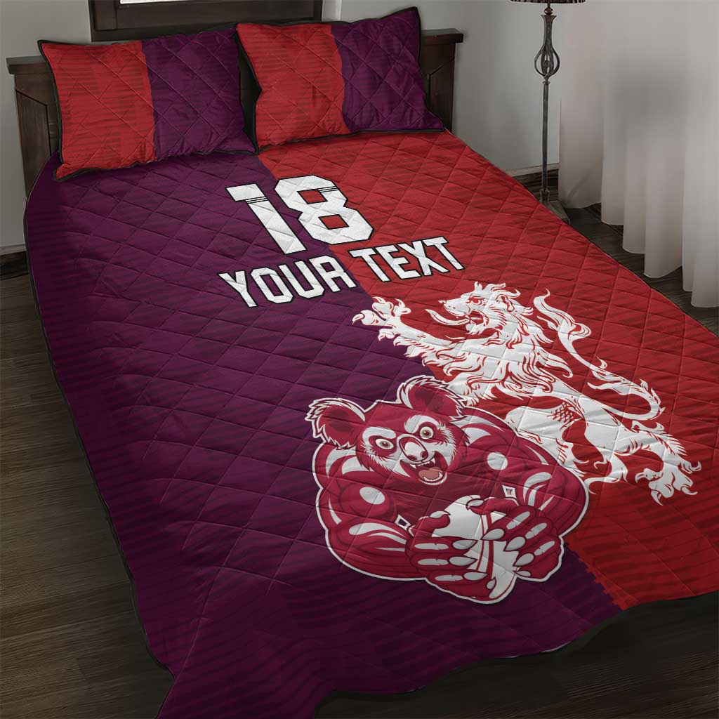 Custom British Lions Brumbies Quilt Bed Set Unique Style - Aussie Hoodie