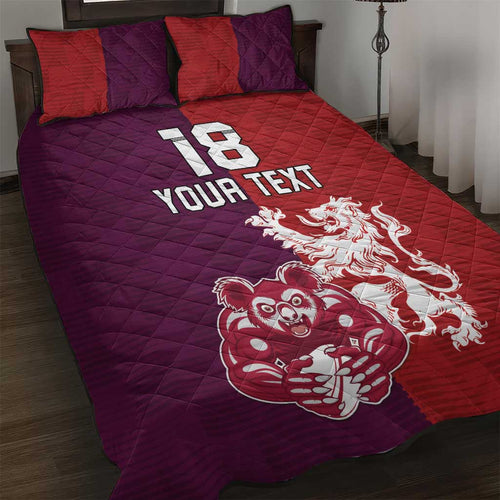 Custom British Lions Brumbies Quilt Bed Set Unique Style - Aussie Hoodie