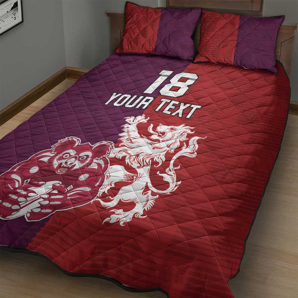 Custom British Lions Brumbies Quilt Bed Set Unique Style - Aussie Hoodie