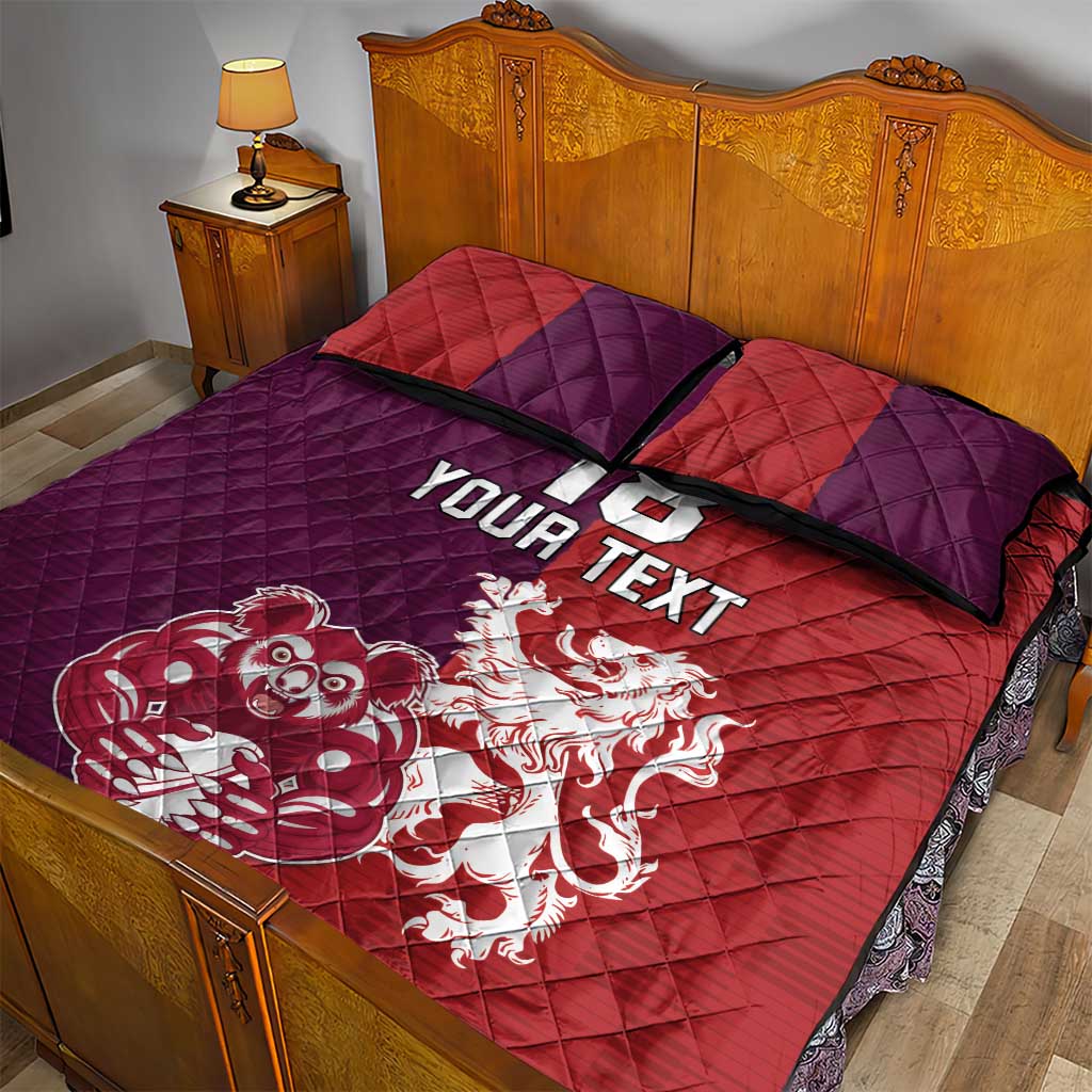 Custom British Lions Brumbies Quilt Bed Set Unique Style - Aussie Hoodie