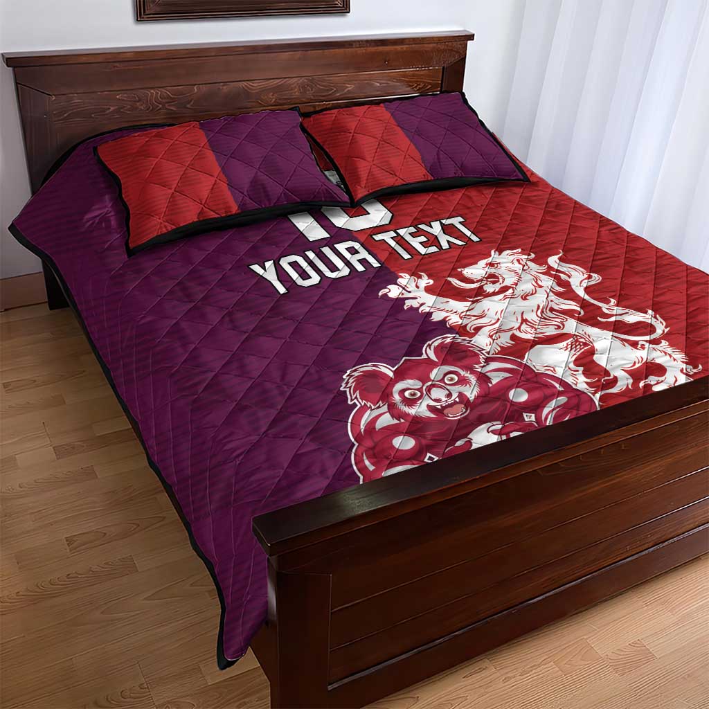 Custom British Lions Brumbies Quilt Bed Set Unique Style - Aussie Hoodie