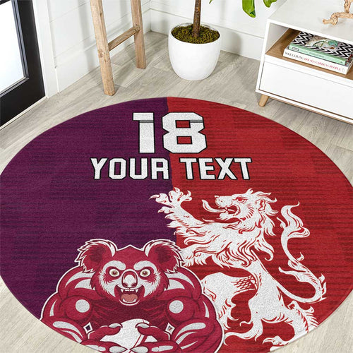 Custom British Lions Brumbies Round Carpet Unique Style - Aussie Hoodie