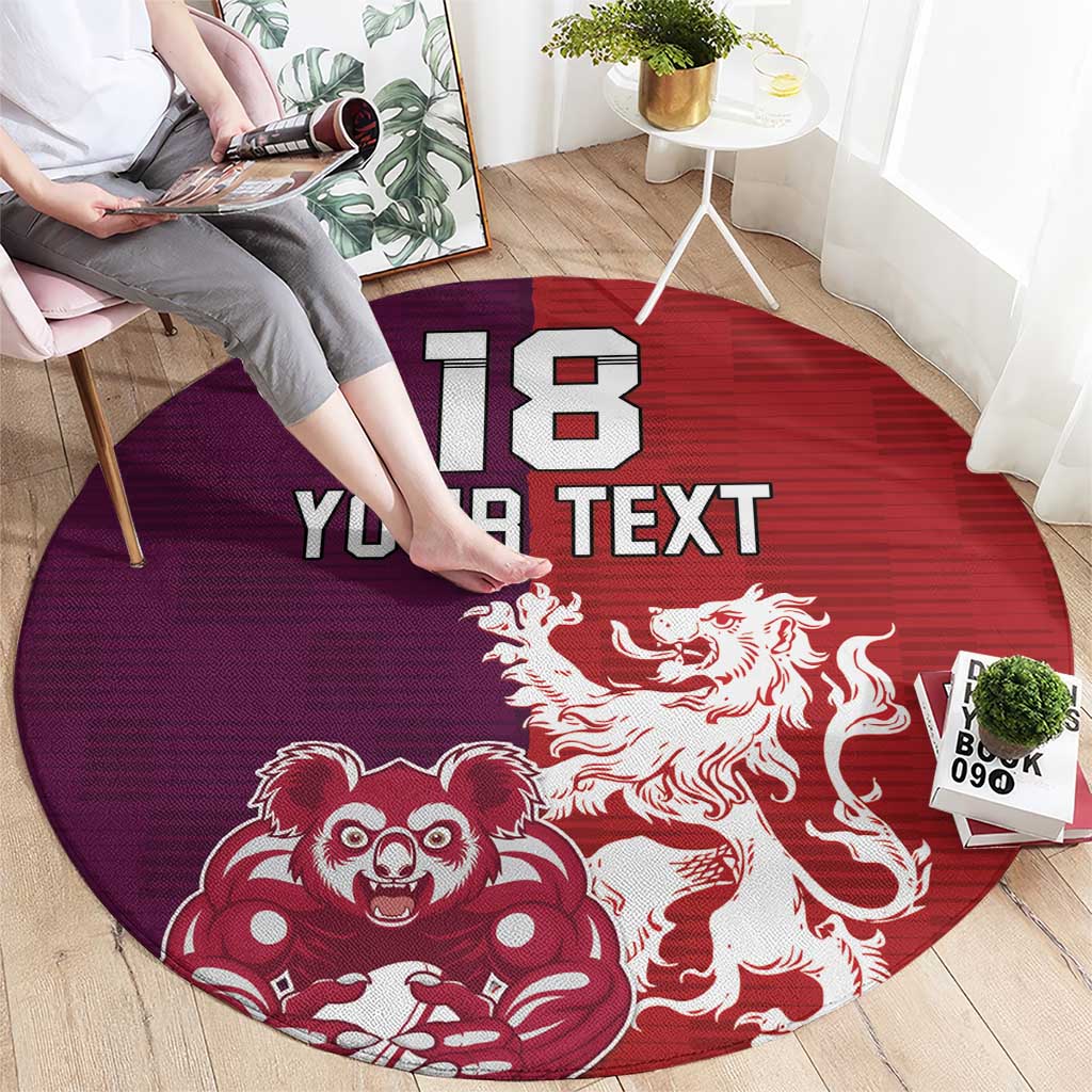 Custom British Lions Brumbies Round Carpet Unique Style - Aussie Hoodie