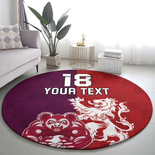 Custom British Lions Brumbies Round Carpet Unique Style - Aussie Hoodie