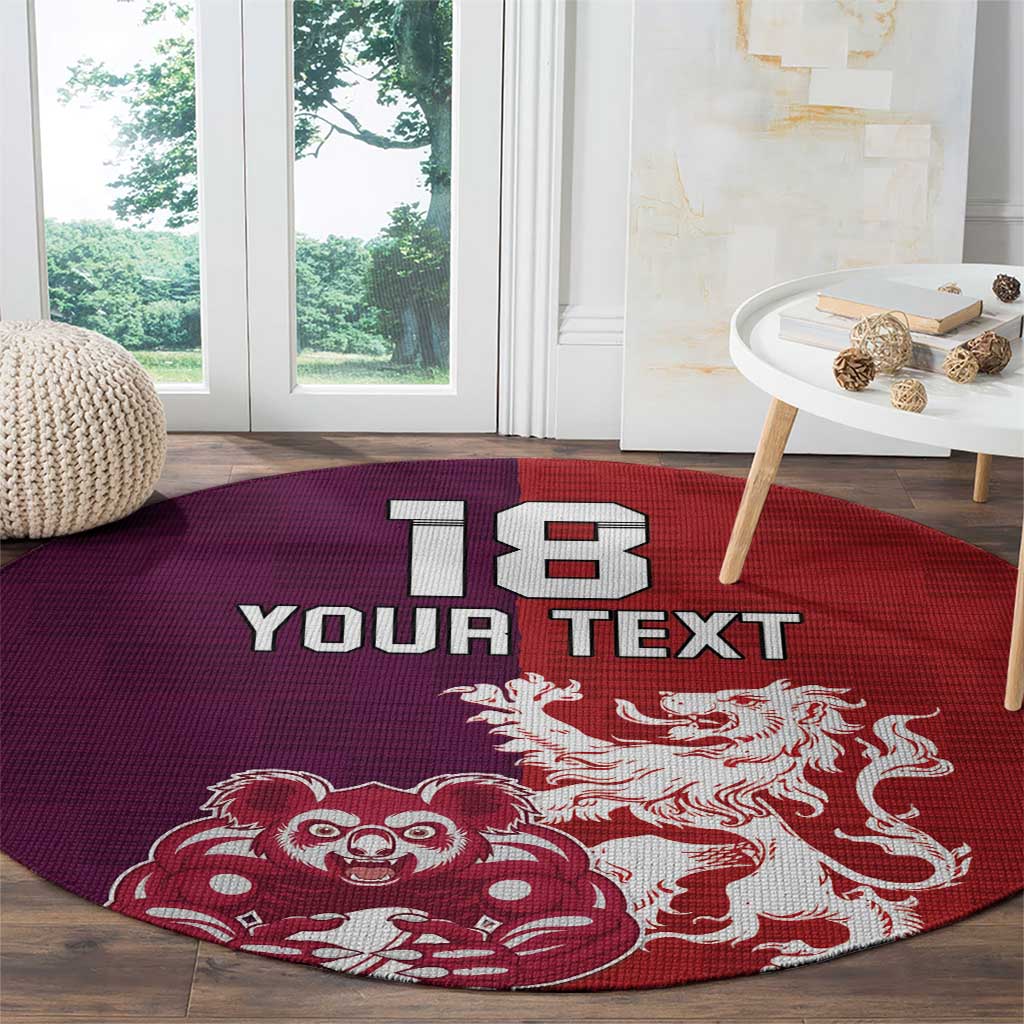 Custom British Lions Brumbies Round Carpet Unique Style - Aussie Hoodie