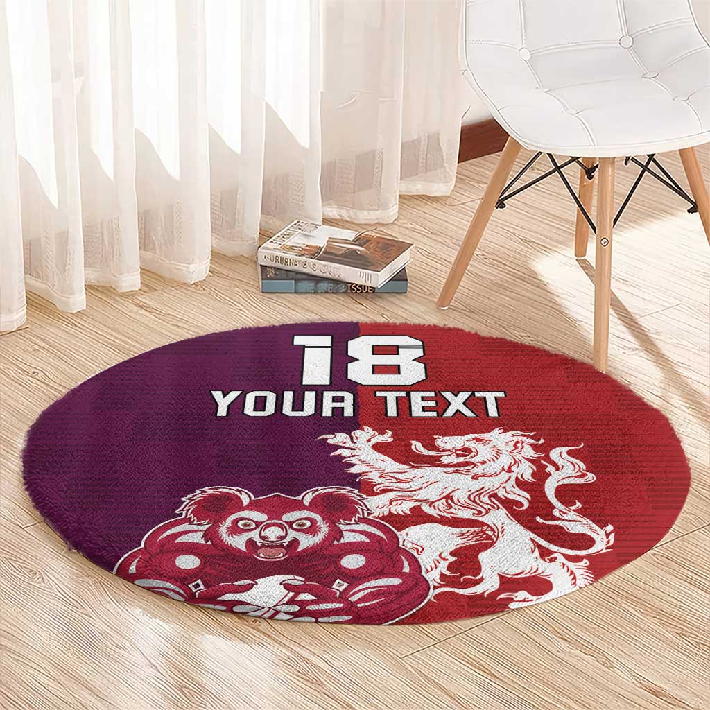 Custom British Lions Brumbies Round Carpet Unique Style - Aussie Hoodie