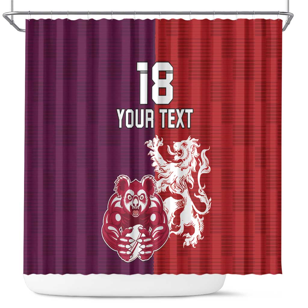 Custom British Lions Brumbies Shower Curtain Unique Style - Aussie Hoodie