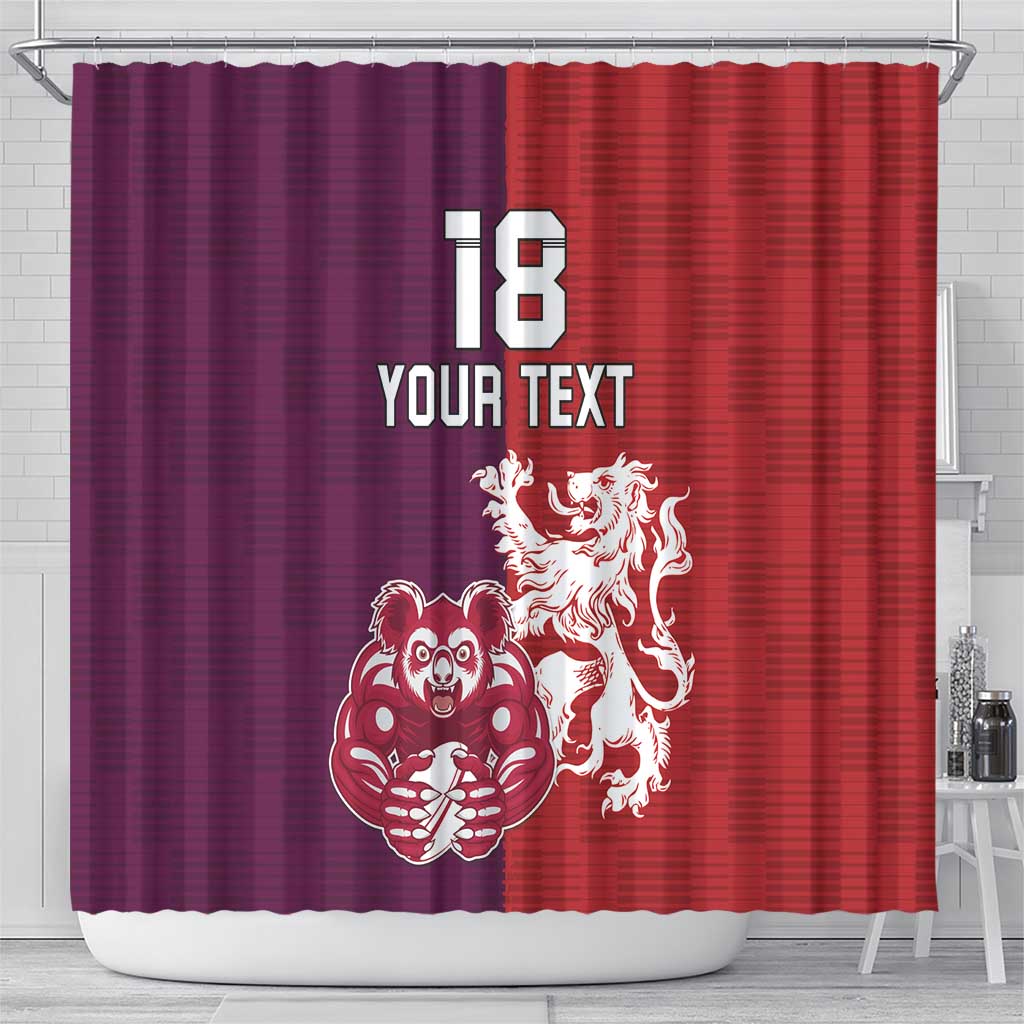 Custom British Lions Brumbies Shower Curtain Unique Style - Aussie Hoodie