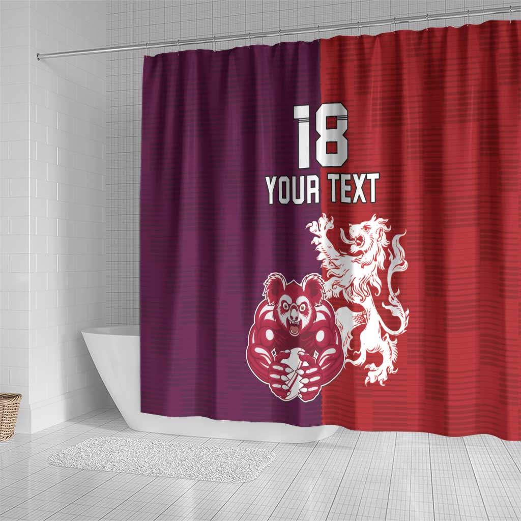 Custom British Lions Brumbies Shower Curtain Unique Style - Aussie Hoodie