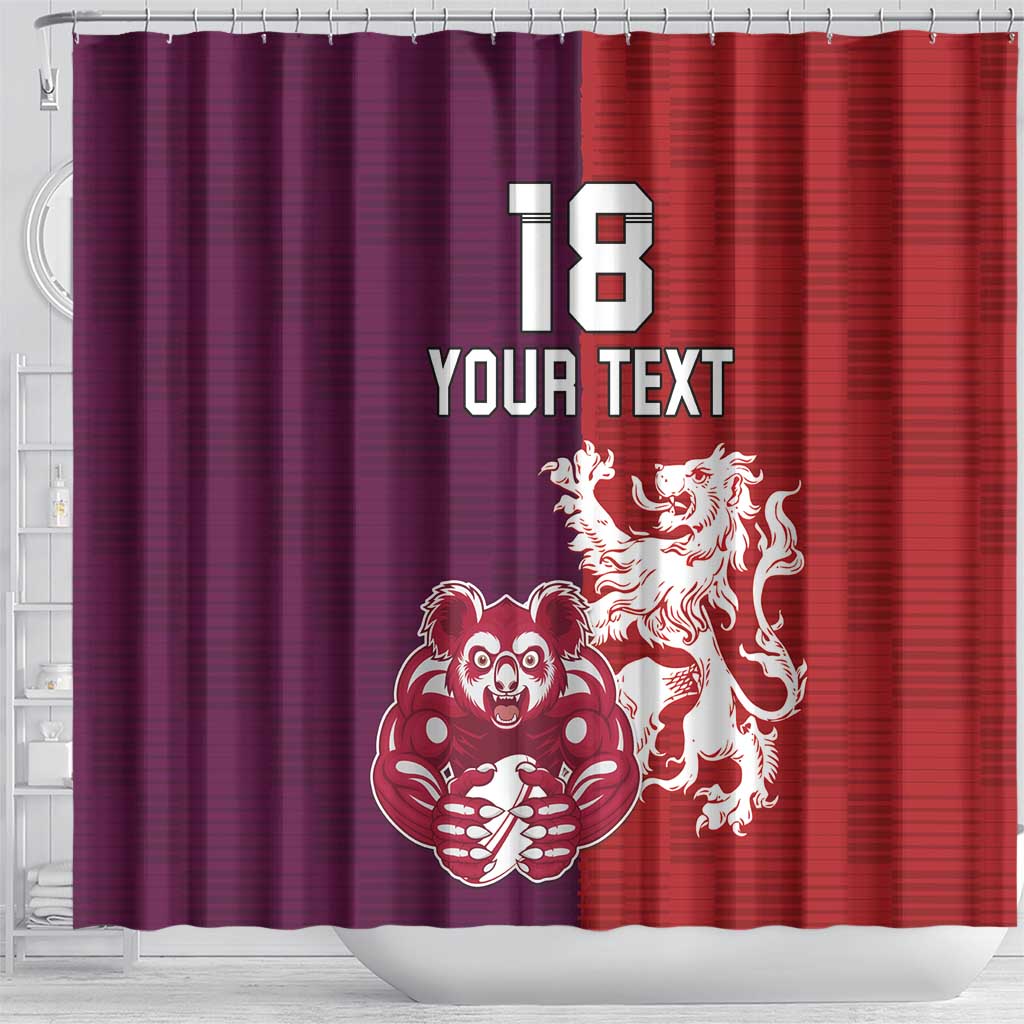 Custom British Lions Brumbies Shower Curtain Unique Style - Aussie Hoodie