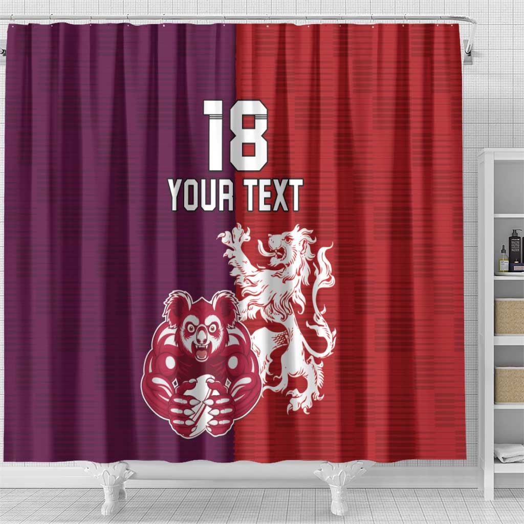 Custom British Lions Brumbies Shower Curtain Unique Style - Aussie Hoodie